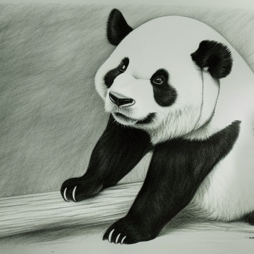 Карандашный рисунок панды