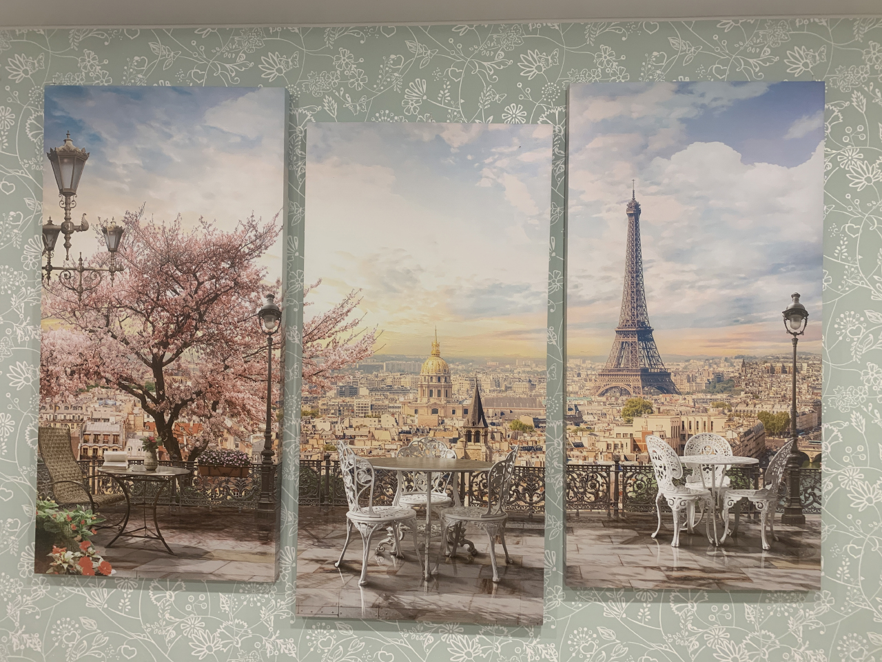 Модульная картина «Кафе в Париже». Печать на холсте, галерейная натяжка на...